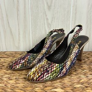 Brunate Rainbow Slingback Kitten Heels dal 1926 Made in Italy, 35.5